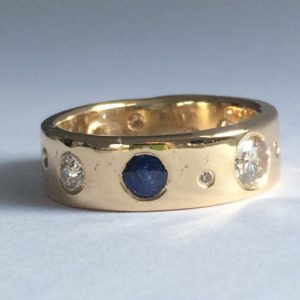 April Doubleday memorial ash ring made from a loved ones jewellery and ashes