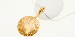 Fairmined Gold Plate Etched Pendant